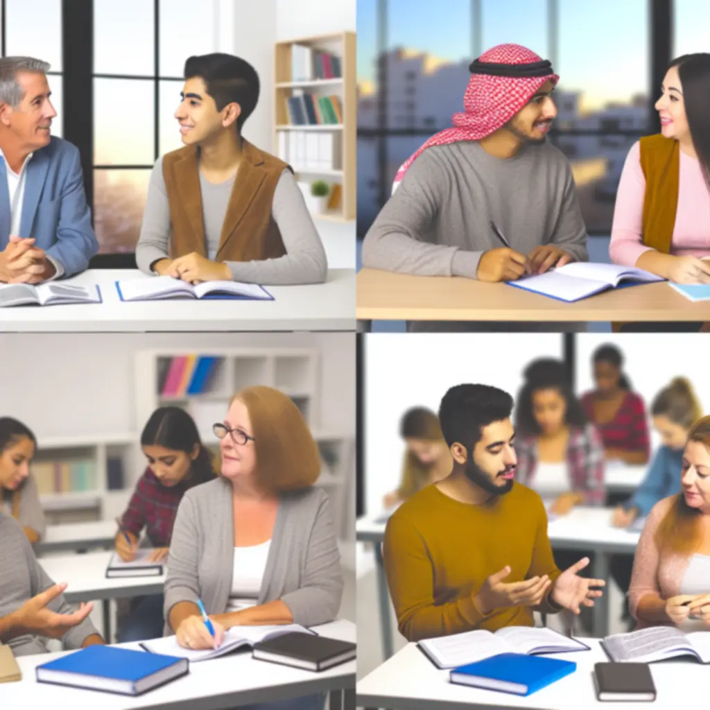 Felnőttek angolórán, aktív kommunikációval.