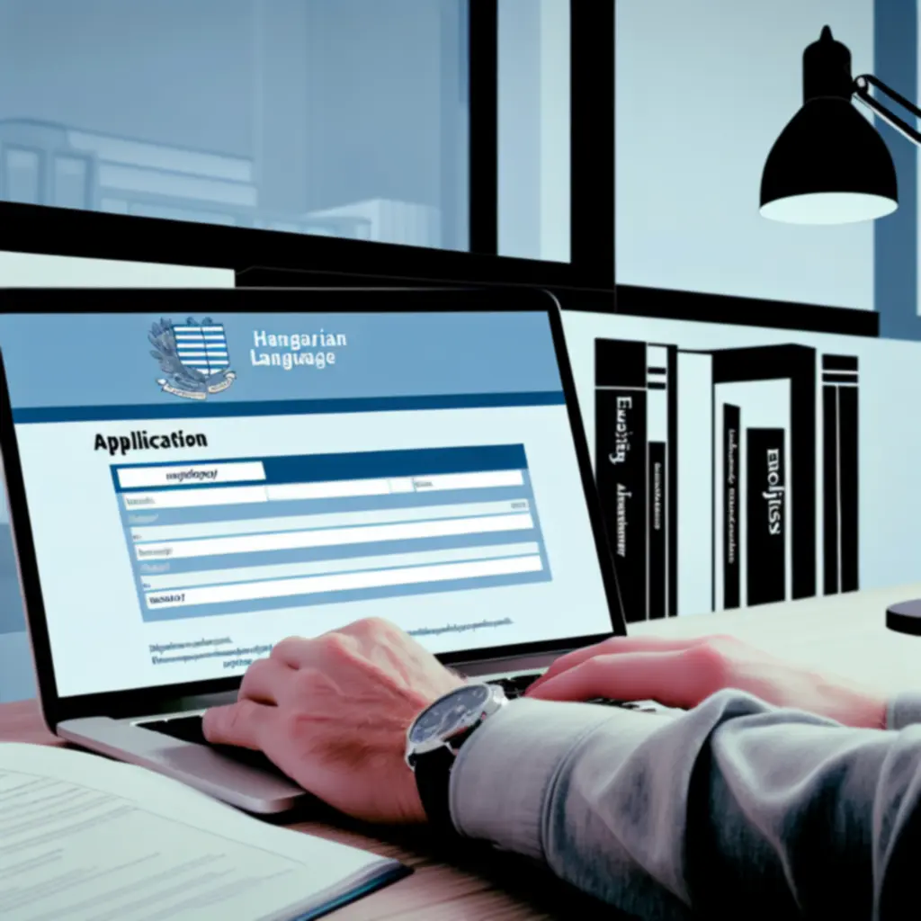 Online jelentkezési űrlap kitöltése laptopon