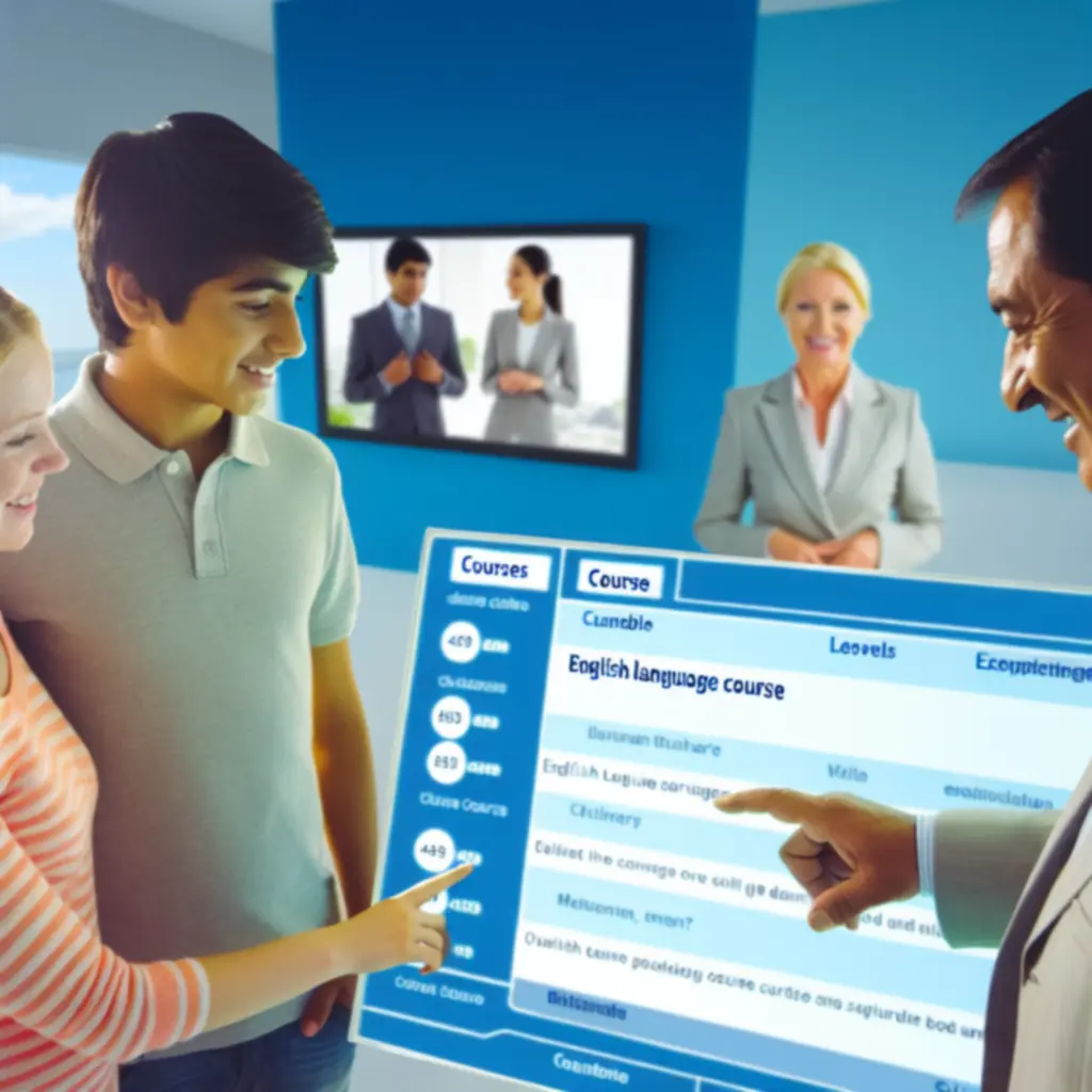 Tanfolyam kiválasztása az English Pro Academy online felületén