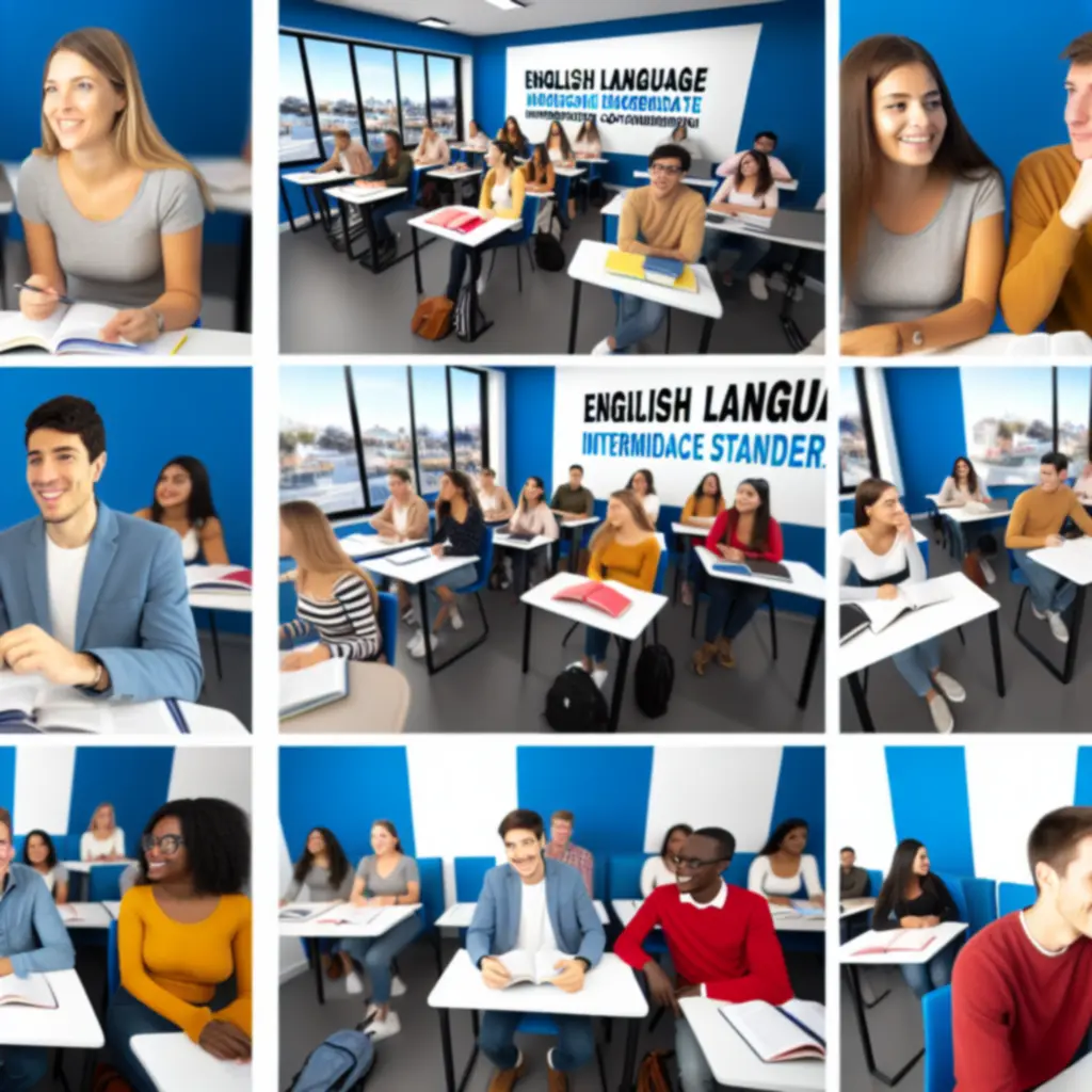 Középhaladó angolórán aktívan dolgozó diákok