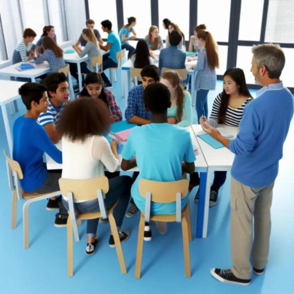 Angolórán csoportos beszélgetés az English Pro Academy diákjaival